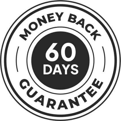 60-day money-back guarantee badge